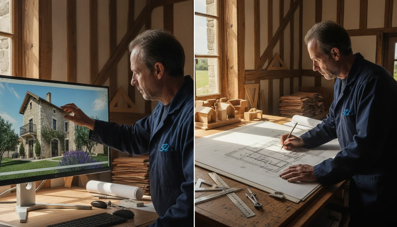 De l'Esquisse 2D à l'Aperçu Photoréaliste : L'IA Révèle Vos Projets - Illustration